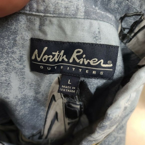 North River Mens Large Blue Muscle Cars Shirt - Picture 8 of 8